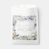 Elegante Gastgeschenk Hochzeit-Tasche aus Dusty Bl Geschenktütchen (Vorderseite)