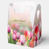 Elegante Gastgeschenk Hochzeit Tulip Florals Geschenkschachtel (Geöffnet)
