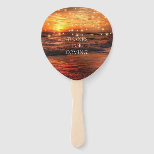 Elegante Gastgeschenk Hochzeit von Strandnähten Fächer (Rückseite)