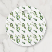 Elegante Gastgeschenk Hochzeit Watercolor Geschenkanhänger (Rückseite)