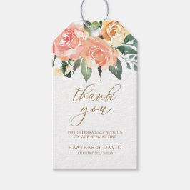 Elegante Gastgeschenk Hochzeiten mit Gold und Peac Geschenkanhänger