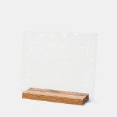 Elegante Gastgeschenke Hochzeiten unterzeichnen Acrylschild (Winkel)