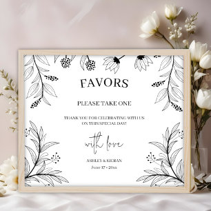 Elegante Gastgeschenke Hochzeiten unterzeichnen Poster