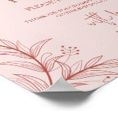 Elegante Gastgeschenke Hochzeiten unterzeichnen Poster (Ecke)