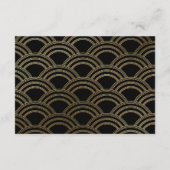 Elegante Gatsby Art Deco Begleitkarte (Rückseite)