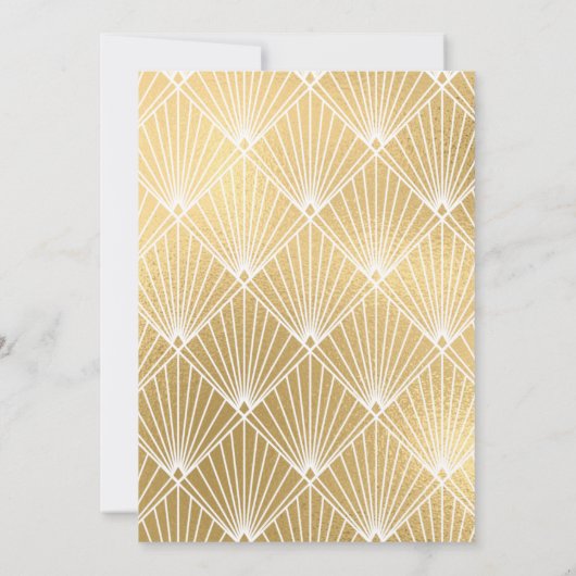 Elegante Gatsby Art Deco Einladung (Rückseite)