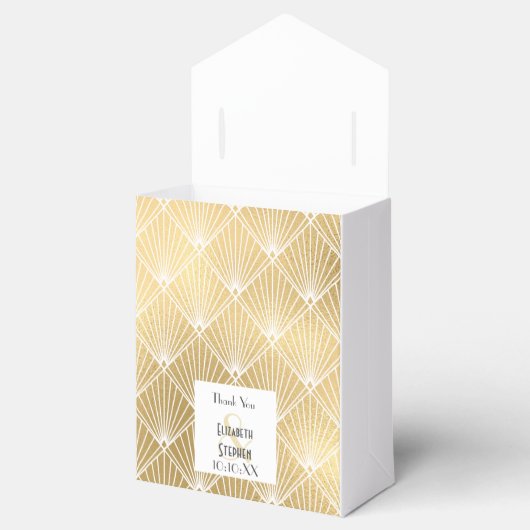 Elegante Gatsby Art Deco Geschenkschachtel (Geöffnet)