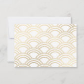 Elegante Gatsby Art Deco Gold Wedding RSVP (Rückseite)