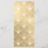 Elegante Gatsby Art Deco Menükarte (Rückseite)