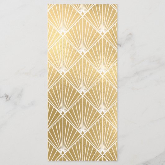 Elegante Gatsby Art Deco Menükarte (Rückseite)