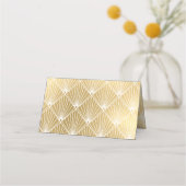 Elegante Gatsby Art Deco Platzkarte (Rückseite)