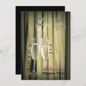 elegante gatsby Brüllenzwanziger jahre Einladung (Vorne/Hinten)