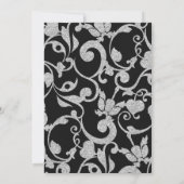 Elegante Gay Black and Silver Wedding Einladung (Rückseite)