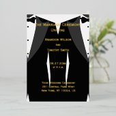 Elegante Gay Wedding Programs Real Gold Foil Folieneinladung (Stehend vorne)