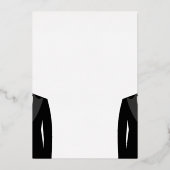 Elegante Gay Wedding Real Gold Foil Folieneinladung (Rückseite)