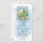 Elegante Gazebo-Blume taucht Luxury Wedding Progra (Vorderseite)