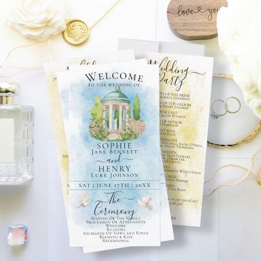 Elegante Gazebo-Blume taucht Luxury Wedding Progra