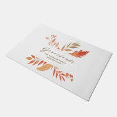 Elegante geben Dank Autumn Leaves Erntedank Fußmatte (Schrägansicht)