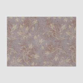 Elegante Geblüht Blätter Gray Grunge Decoupage Seidenpapier