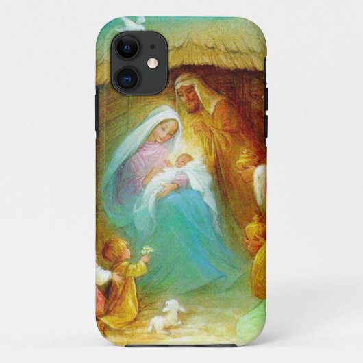 Elegante Geburt Christisszene, Mary Jesus Joseph Case-Mate iPhone Hülle (Rückseite)