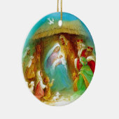 Elegante Geburt Christisszene, Mary Jesus Joseph Keramikornament (Rechts)