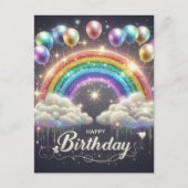 Elegante Geburtskarte Postkarte (Vorderseite)