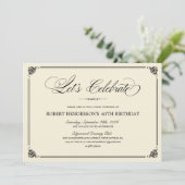 Elegante Geburtstags-Einladungen Einladung (Stehend Vorderseite)