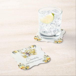 Elegante Geburtstags-Teeparty Vintage-Limonade  Untersetzer