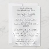 Elegante, Geburtstagseinladungen für Erwachsene, J Einladung (Rückseite)