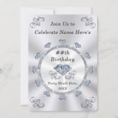 Elegante, Geburtstagseinladungen für Erwachsene, J Einladung (Vorderseite)