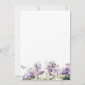 Elegante Geburtstagsfeier Aquarell lila flo Einladung (Rückseite)