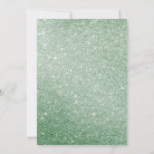 Elegante Geburtstagsfeier Blumengebäck 50. Glitzer Einladung (Rückseite)