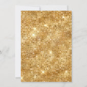 Elegante Geburtstagsfeiern beige Blume Glitzer Einladung (Rückseite)