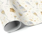Elegante Geburtstagsgeschenke & Champagner-Geschen Geschenkpapier (Rolleneckpunkt)