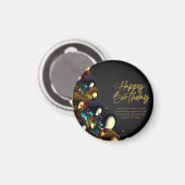 Elegante Geburtstagsglückwünsche Magnet (Vorderseite/Rückseite)