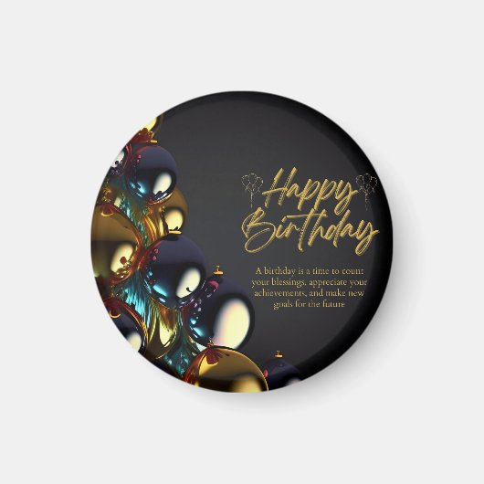 Elegante Geburtstagsglückwünsche Magnet (Vorne)