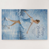 Elegante Geburtstagsgratulation für Eisläufer Puzzle (Horizontal)