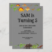 Elegante Geburtstagskarte Einladung (Vorne/Hinten)