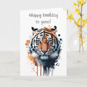 Elegante Geburtstagskarte für Sohn Tiger Karte (Gelbe Blume)