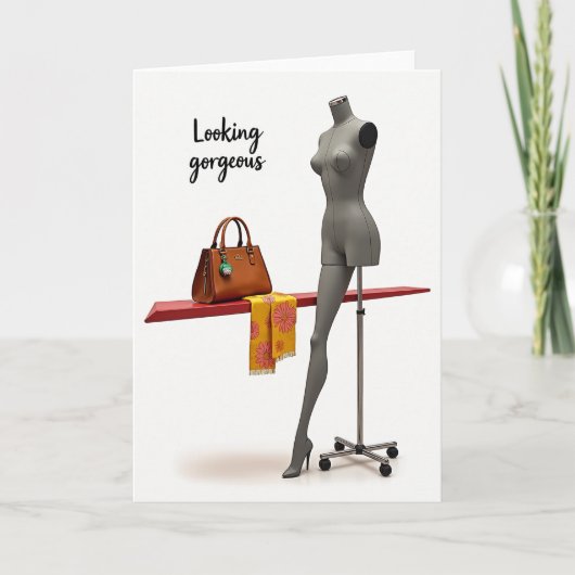 Elegante Geburtstagskarte mit Chic-Display Karte (Vorderseite)