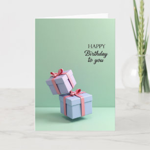 Elegante Geburtstagskarte mit Geschenk Karte