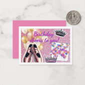 Elegante Geburtstagskarte Mitteilungskarte (Vorderseite/Rückseite Beispiel)