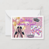 Elegante Geburtstagskarte Mitteilungskarte (Vorderseite)