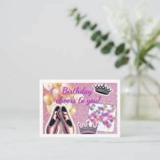 Elegante Geburtstagskarte Mitteilungskarte