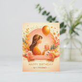 Elegante Geburtstagskarte Postkarte (Stehend Vorderseite)