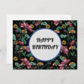 Elegante Geburtstagskarte Postkarte (Vorne/Hinten)