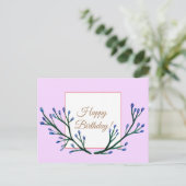 Elegante Geburtstagskarte Postkarte (Stehend Vorderseite)