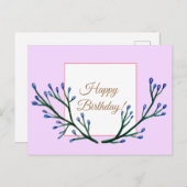 Elegante Geburtstagskarte Postkarte (Vorne/Hinten)