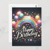 Elegante Geburtstagskarte Postkarte (Vorne/Hinten)