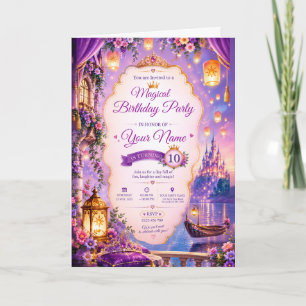 Elegante Geburtstagsparty-Einladung Personalisie Karte